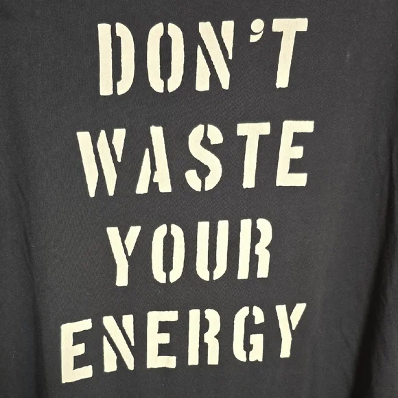 177 Torrid 3 3X Graphic Black Tee with - Don't Waste Your Energy - Picture 4 of 5